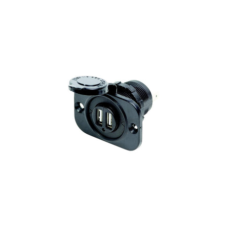Blue Sea Dual USB Charger Socket - 2 USB Ports w/Watertight Cap [1016] - official Blue Sea Systems product image 2