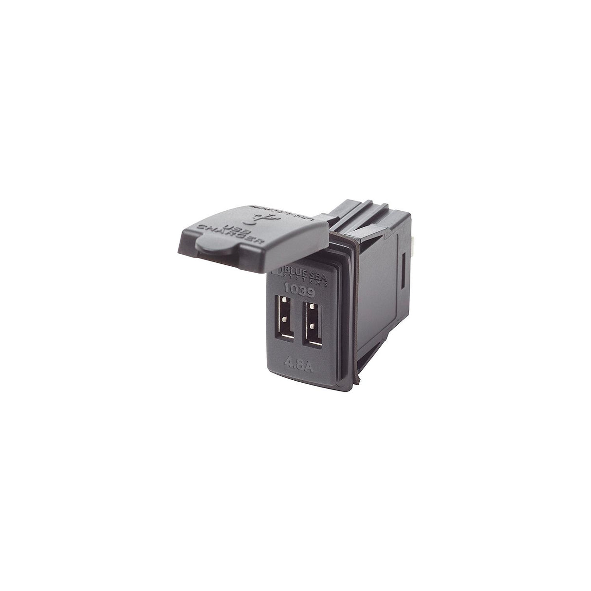 Blue Sea Dual USB Charger - 24V Contura Mount [1039] - official Blue Sea Systems product image 4