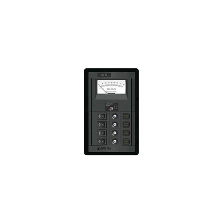 Blue Sea Systems 1459 4 Position Switch CLB + Meter Vertical Panel - 1459-BSS - image 1