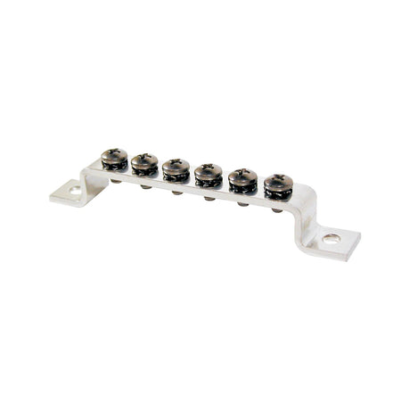 Blue Sea 2306 MiniBus 100AMP Common BusBar Grounding BusBar 6 x 8-32 Screw Terminal [2306] - official Blue Sea Systems product image 2