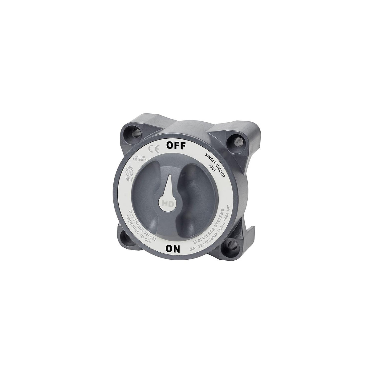Blue Sea 3001 HD-Series Battery Switch Single Circuit ON/OFF w/AFD [3001] - official Blue Sea Systems product image 4