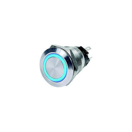 Blue Sea 4160 SS Push Button Switch - Off-On - Blue - 10A [4160] - official Blue Sea Systems product image 2
