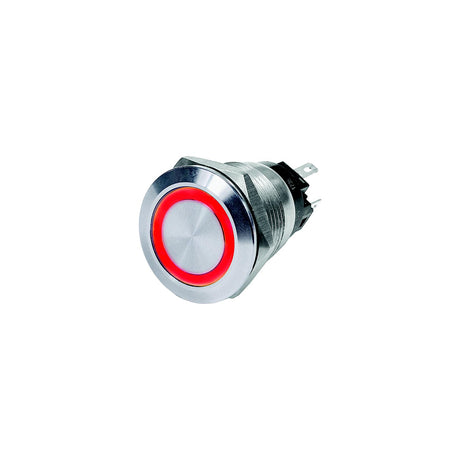 Blue Sea 4162 SS Push Button Switch - Off-On - Red - 10A [4162] - official Blue Sea Systems product image 2