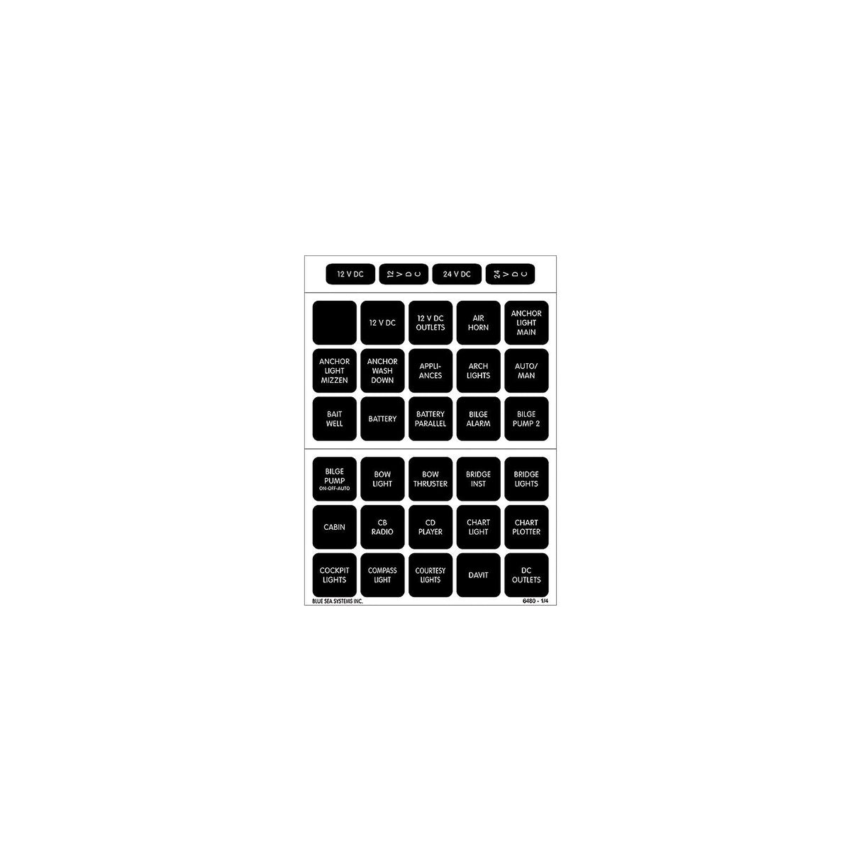 Blue Sea 4217 Square Format Label Set - 120 [4217] - official Blue Sea Systems product image 3
