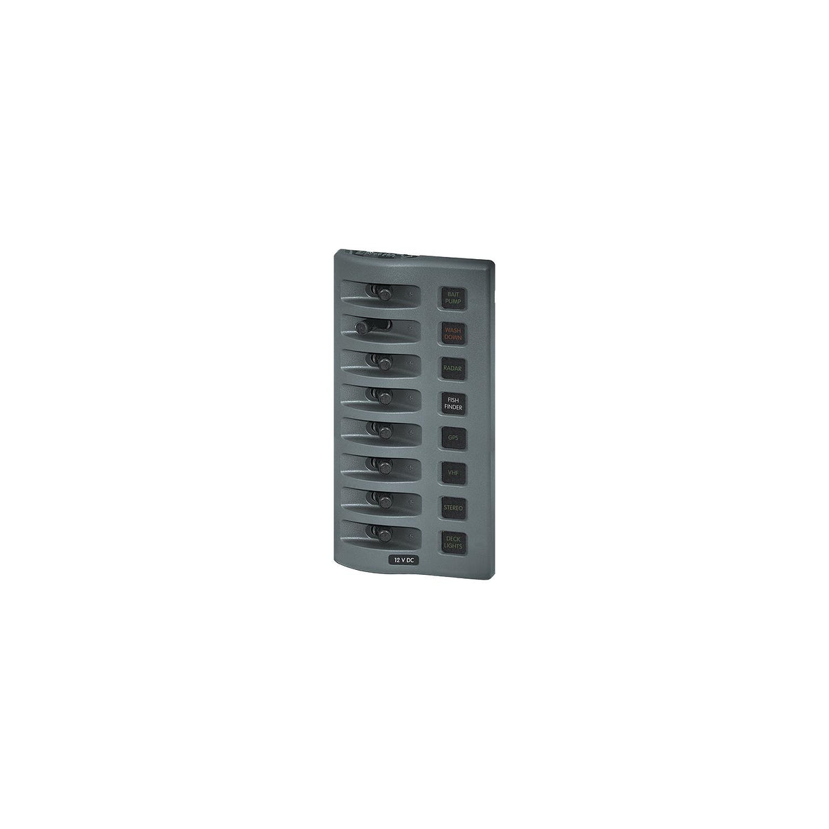 Blue Sea 4308 WeatherDeck Water Resistant Fuse Panel - 8 Position - Grey [4308] - official Blue Sea Systems product image 2