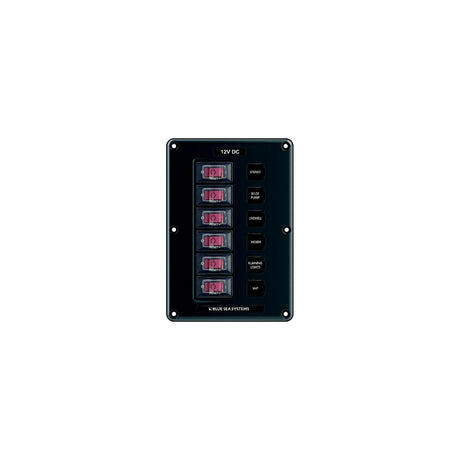Blue Sea 4322 Circuit Breaker Switch Panel 6 Position - Gray [4322] - official Blue Sea Systems product image 2