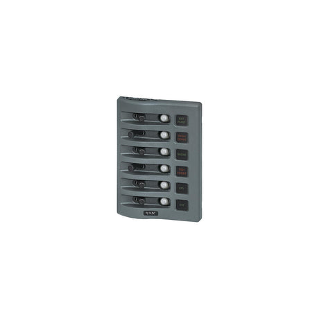 Blue Sea 4376 WeatherDeck Water Resistant Circuit Breaker Panel - 6 Position - Grey [4376] - official Blue Sea Systems product image 2