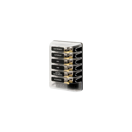 Blue Sea 5018 ST Glass Fuse Block w/out Negative Bus - 6 Circuit [5018] - official Blue Sea Systems product image 2