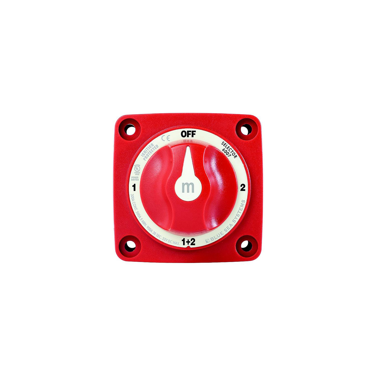 Blue Sea 6007200 Battery Switch Mini - 4 Position - Black [6007200] - official Blue Sea Systems product image 5