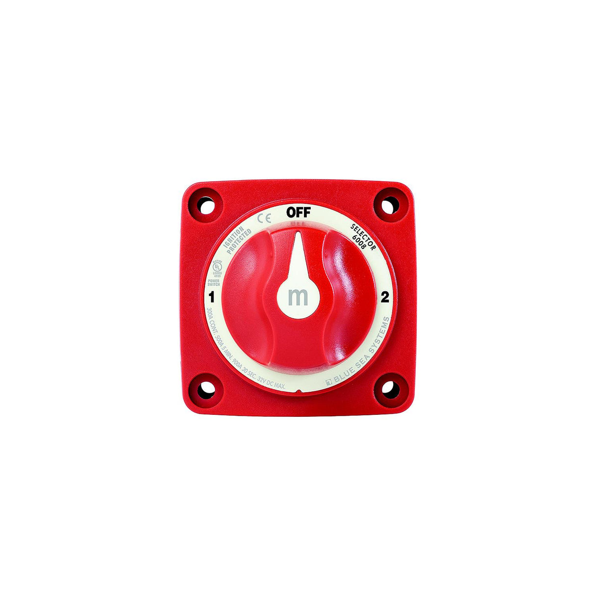 Blue Sea 6008 M-Series Battery Switch 3 Position - Red [6008] - official Blue Sea Systems product image 5