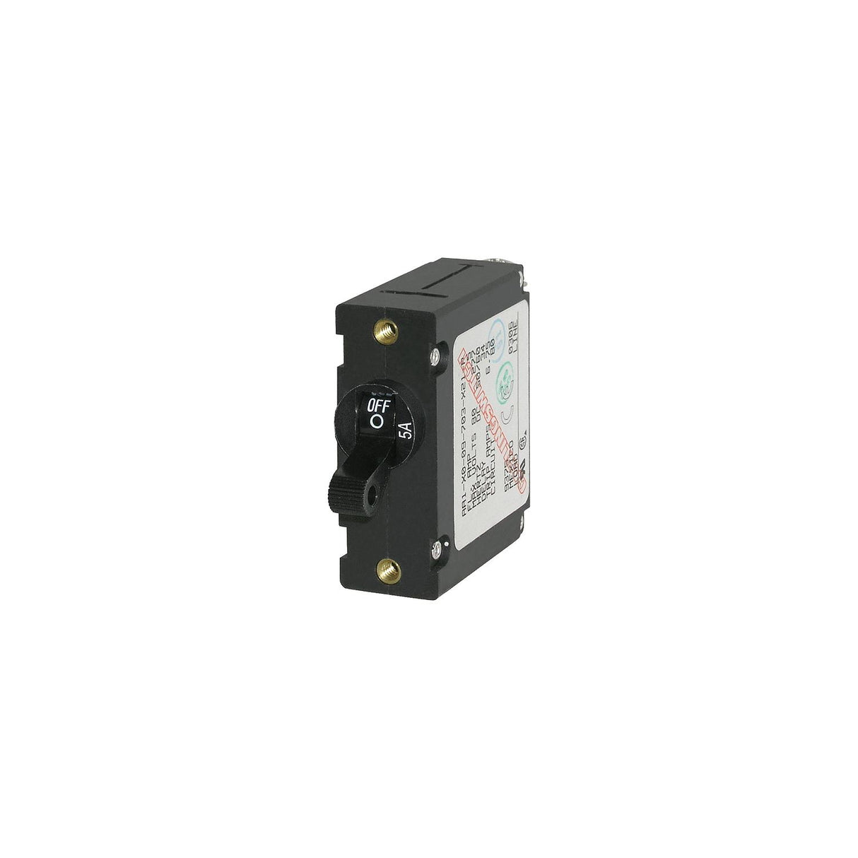 Blue Sea 7200 AC / DC Single Pole Magnetic World Circuit Breaker - 5 Amp [7200] - official Blue Sea Systems product image 2