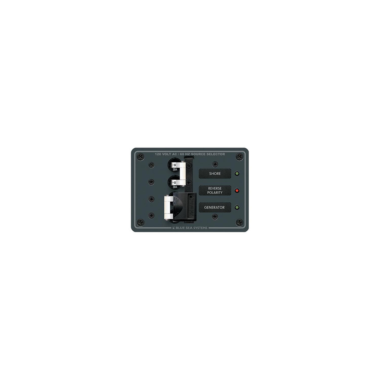 Blue Sea 8032 AC Toggle Source Selector 120V AC - 30AMP - White Switches [8032] - official Blue Sea Systems product image 2