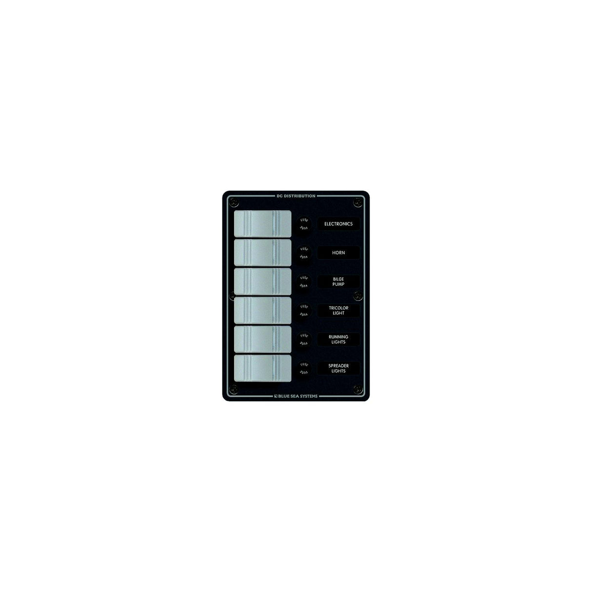 Blue Sea 8053 Slate Grey - 6 Position - Vertical [8053] - official Blue Sea Systems product image 2