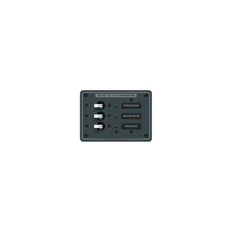 Blue Sea 8058 AC 3 Position Toggle Circuit Breaker Panel - White Switches [8058] - official Blue Sea Systems product image 2