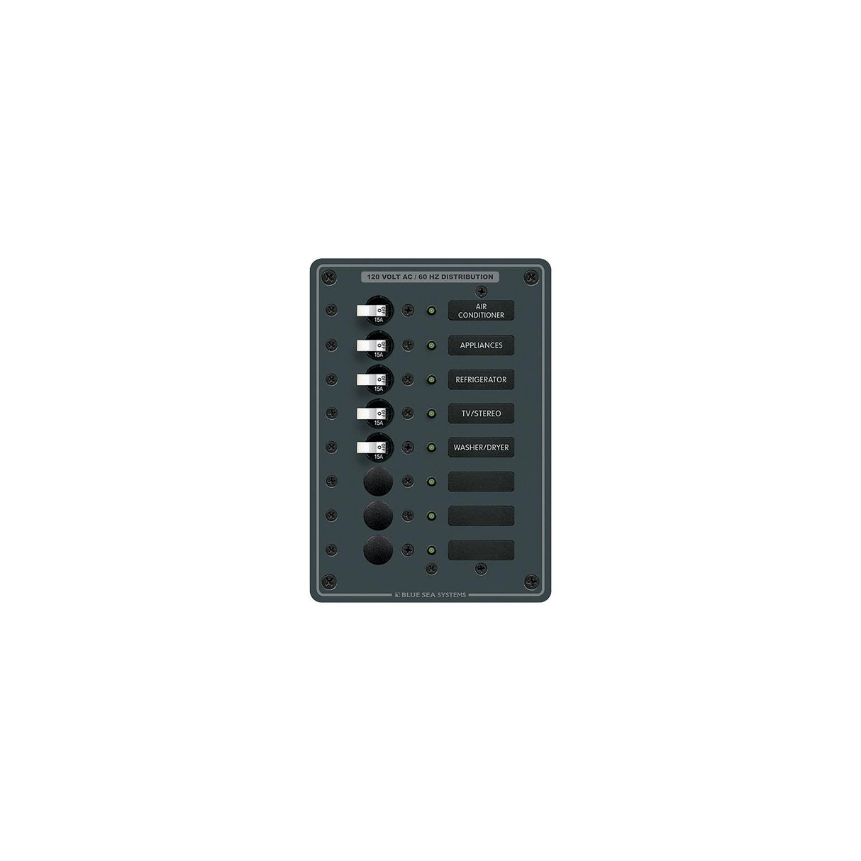 Blue Sea 8059 AC 8 Position Toggle Circuit Breaker Panel [8059] - official Blue Sea Systems product image 2