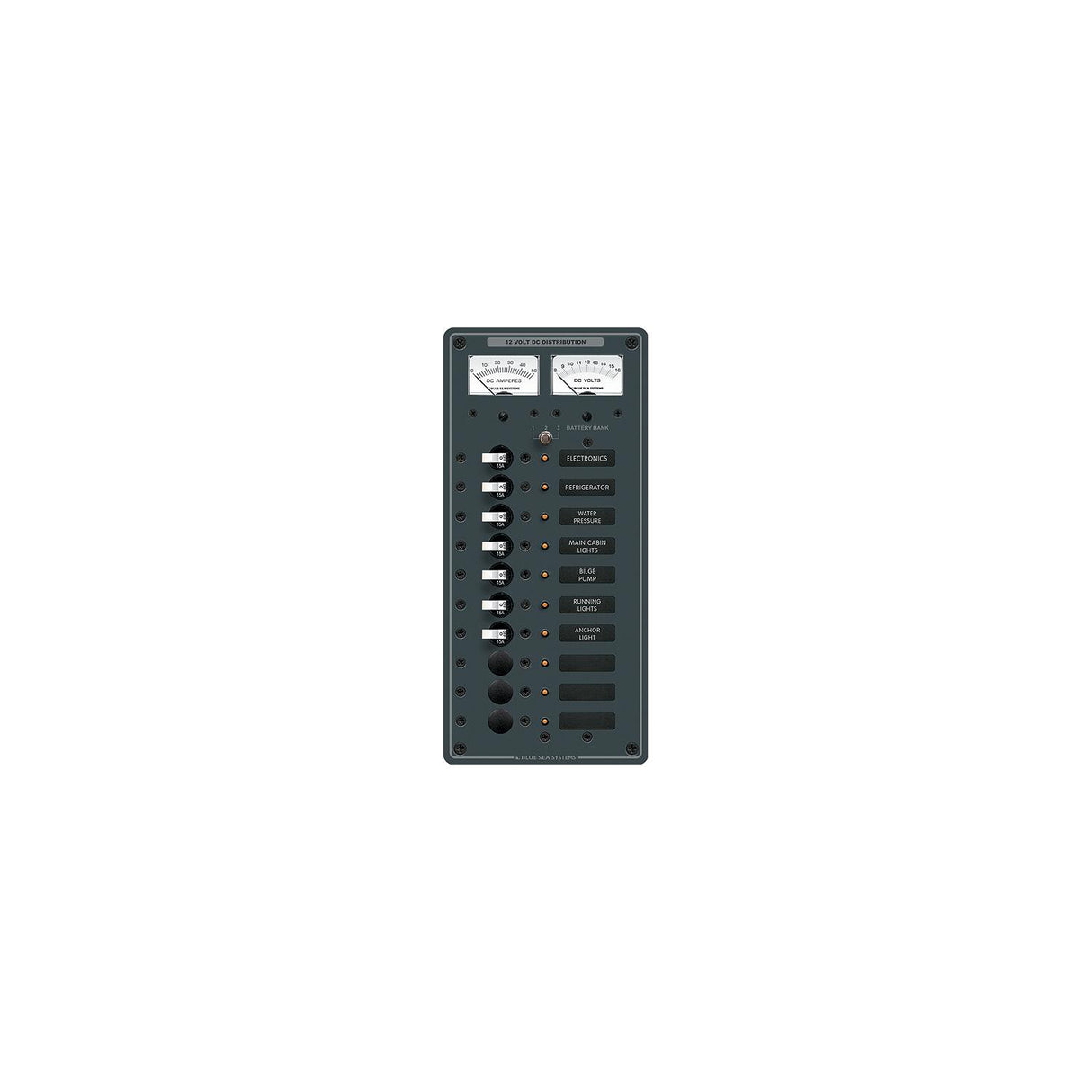 Blue Sea 8082 DC 10 Position Toggle Branch Circuit Breaker Panel [8082] - official Blue Sea Systems product image 2