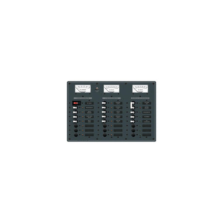 Blue Sea 8084 AC Main +6 Positions/DC Main +15 Positions Toggle Circuit Breaker Panel - White Switches [8084] - official Blue Sea Systems product image 2