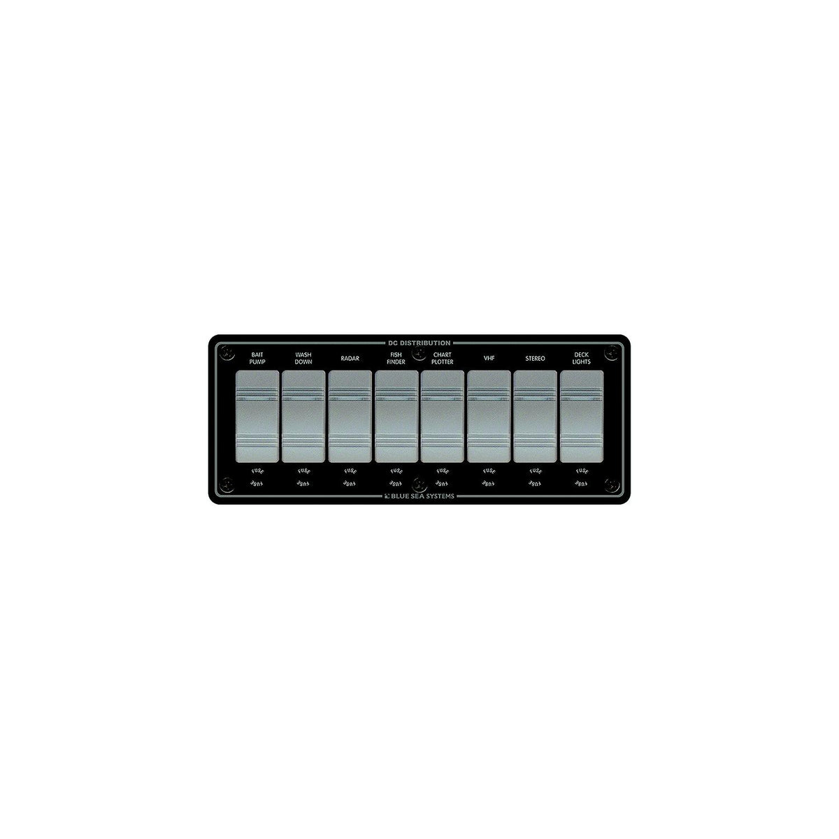 Blue Sea 8261 Waterproof Panel 8 Position - Slate Grey [8261] - official Blue Sea Systems product image 2