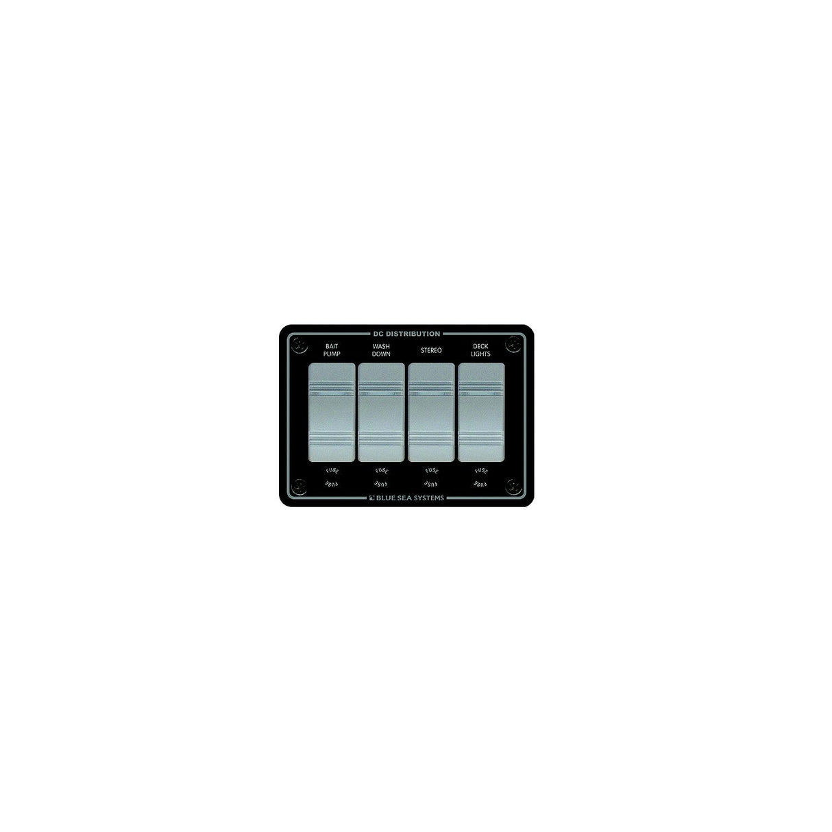 Blue Sea 8262 Waterproof Panel 4 Position - Slate Grey [8262] - official Blue Sea Systems product image 2