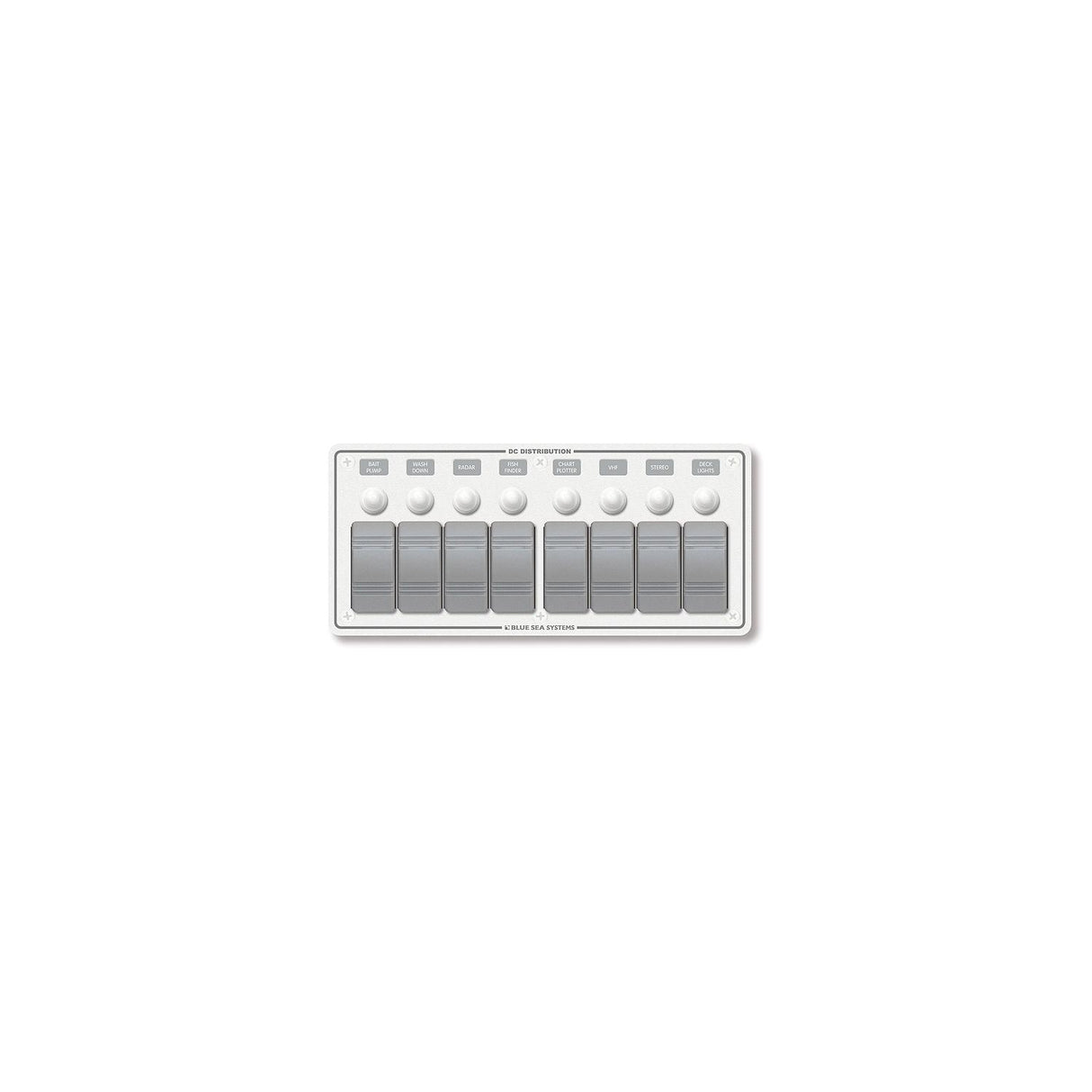 Blue Sea 8271 Water Resistant Panel - 8 Position - White - Horizontal Mount [8271] - official Blue Sea Systems product image 3