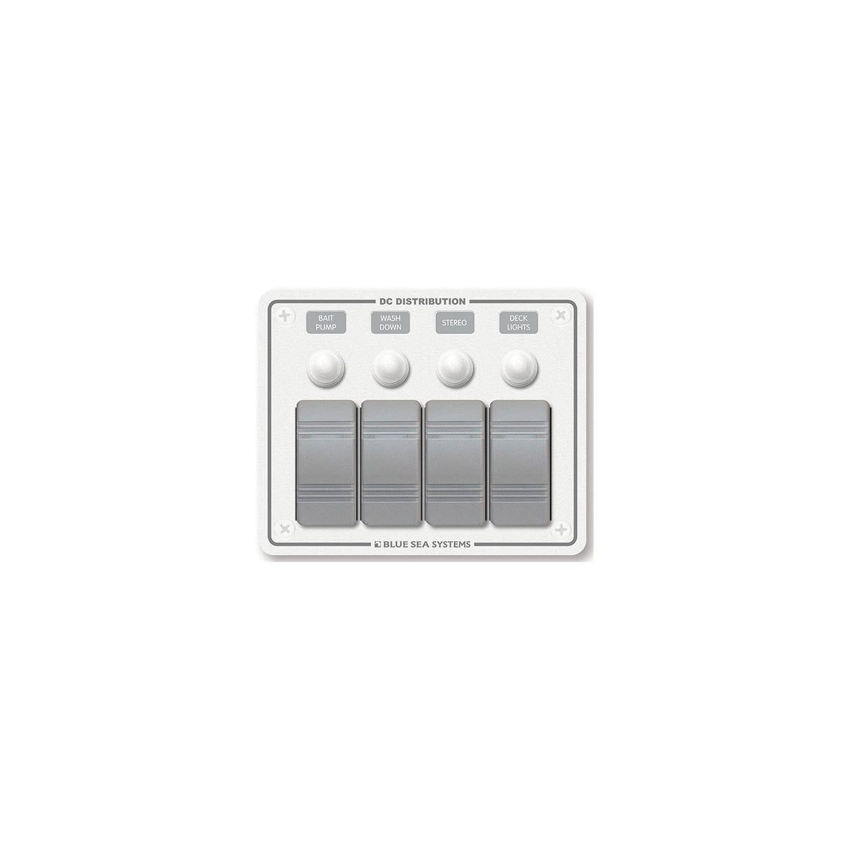 Blue Sea 8272 Water Resistant Panel - 4 Position - White - Horizontal Mount [8272] - official Blue Sea Systems product image 2
