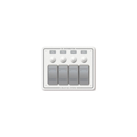 Blue Sea 8272 Water Resistant Panel - 4 Position - White - Horizontal Mount [8272] - official Blue Sea Systems product image 2