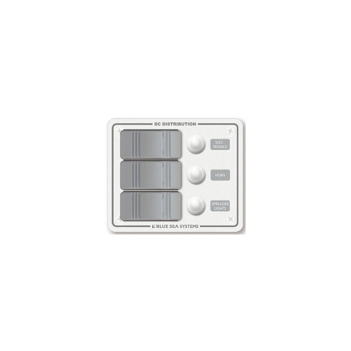 Blue Sea Systems Contura Water Resistant 12V DC 3 Position Circuit Breaker Panel - 8274-BSS - image 1