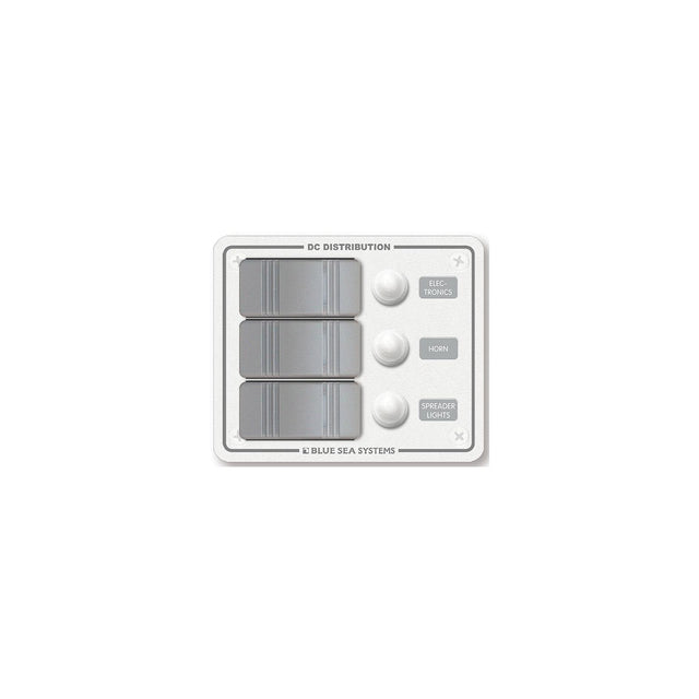 Blue Sea Systems Contura Water Resistant 12V DC 3 Position Circuit Breaker Panel - 8274-BSS - image 1