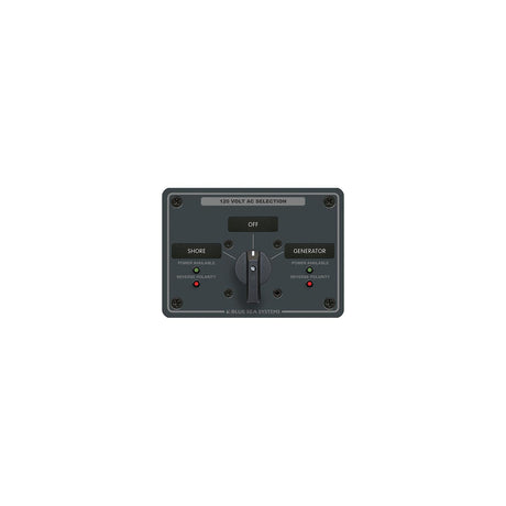 Blue Sea 8367 AC Rotary Switch Panel 30 Ampere 2 Positions + OFF, 2 Pole [8367] - official Blue Sea Systems product image 2