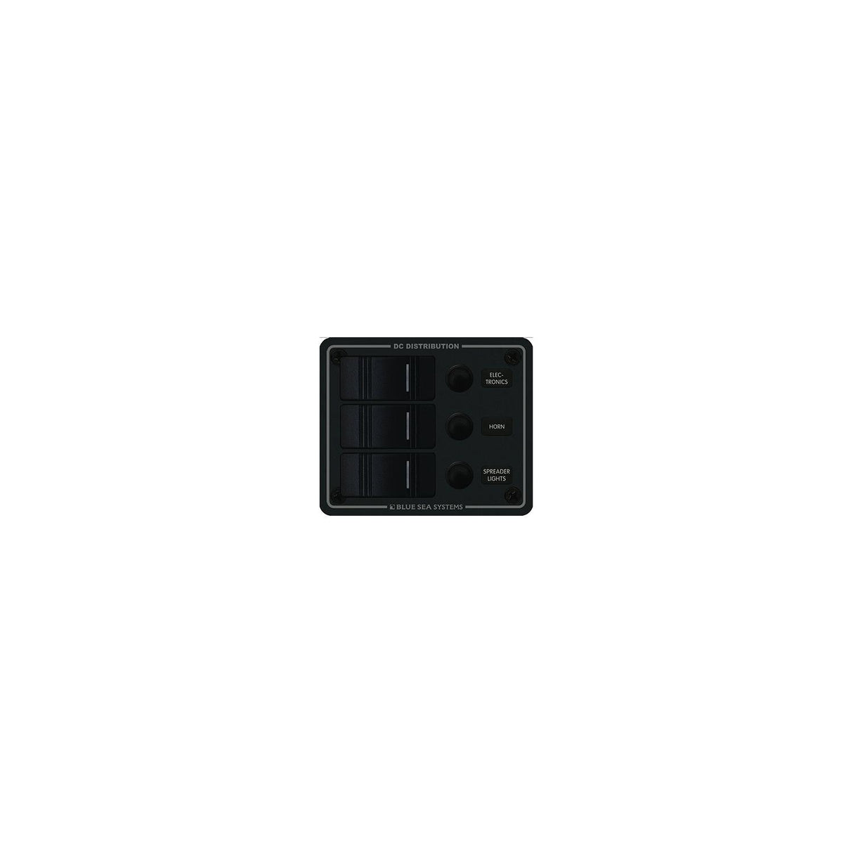 Blue Sea Systems Contura Water Resistant 12V DC 3 Position Circuit Breaker Panel - 8374-BSS - image 1