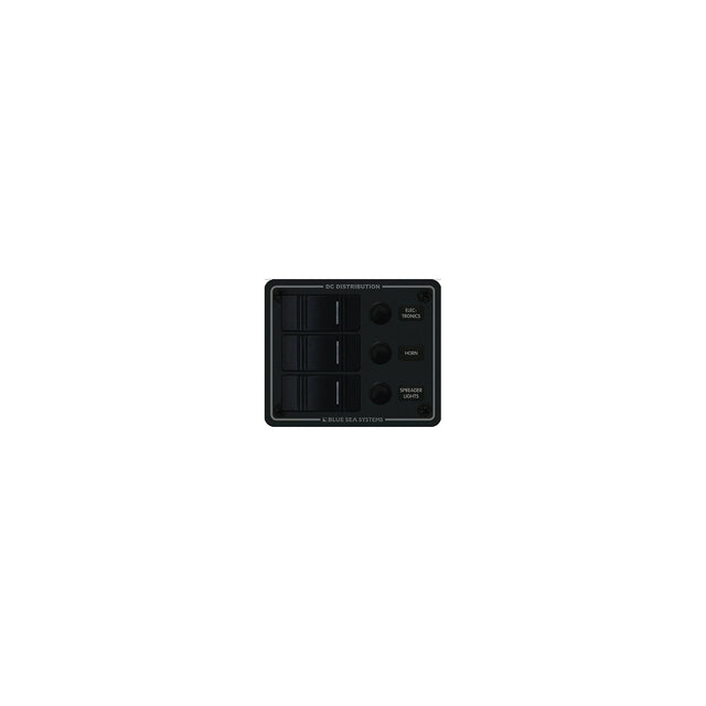Blue Sea Systems Contura Water Resistant 12V DC 3 Position Circuit Breaker Panel - 8374-BSS - image 1