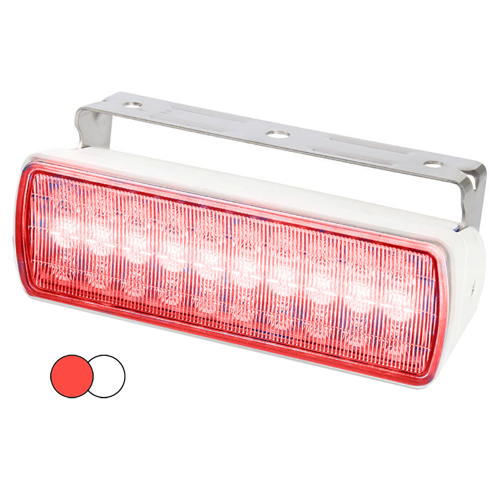Focos LED Hella Marine Sea Hawk XL de dos colores - LED rojo/blanco - Carcasa blanca [980950051]