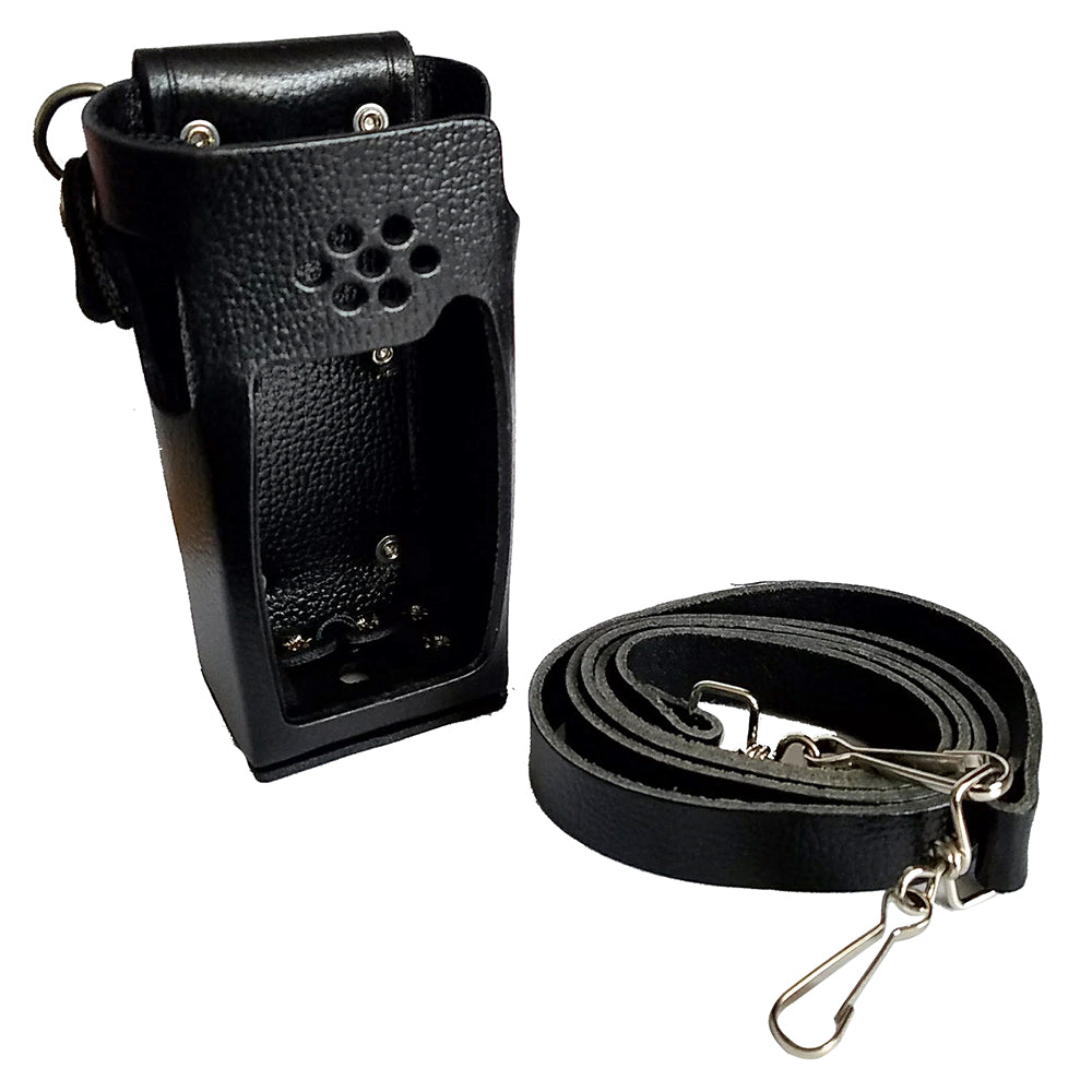 Estuche de cuero Horizon estándar con correa para el hombro con presilla para cinturón [SHC-18]