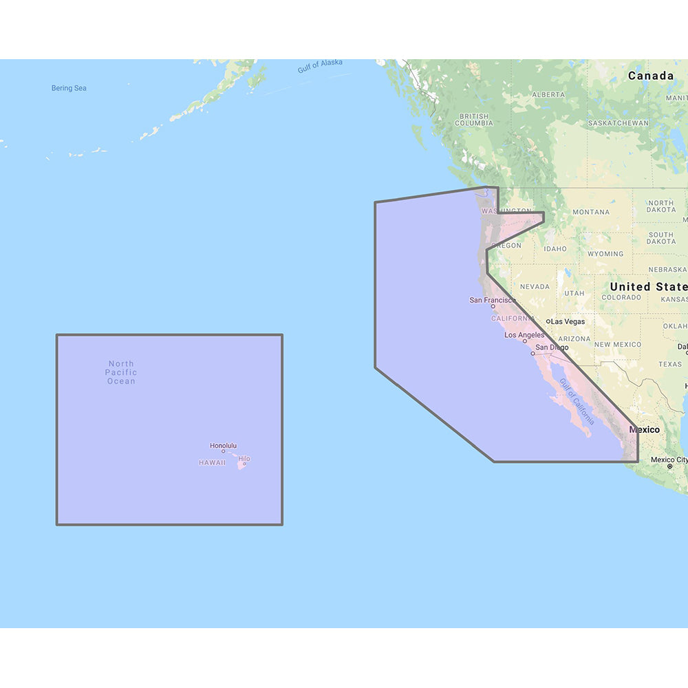 Furuno Costa oeste de EE. UU., Hawaii Baja México - Carta vectorial, fotos satelitales de resolución estándar para Baja México - Código de desbloqueo [MM3-VNA-024]