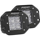 RIGID Industries D-Series PRO - Flush Mount - Diffused - Pair - Black - 212513