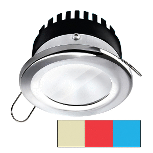 I2Systems Inc i2Systems Apeiron&trade; Pro A503 - 3W - Round -Cool White/Red/Blue - Round - Chrome Finish - A503-11AAG-HE