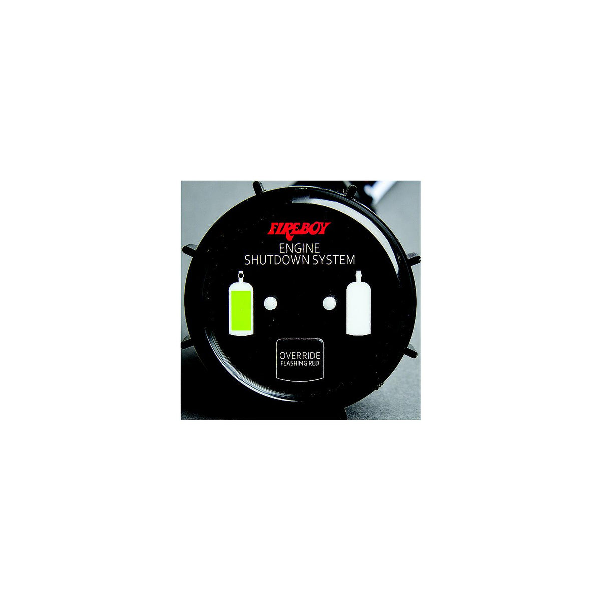 Fireboy-Xintex Deluxe Helm Display w/Gauge Body, LED Color Graphics f/Engine Shutdown System - Black Bezel Display [DU-RBH-20-R] - official Fireboy-Xintex product image 2