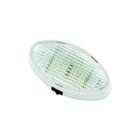 Ming's Mark 9090118 LED Oval Porch Light, Porch Light w/ on/off switch, White Housing - image 1