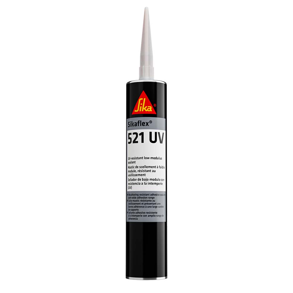 Sika Sikaflex 521UV Sellador de poliuretano LM resistente a los rayos UV - Cartucho de 10,3 oz (300 ml) - Blanco [106096]
