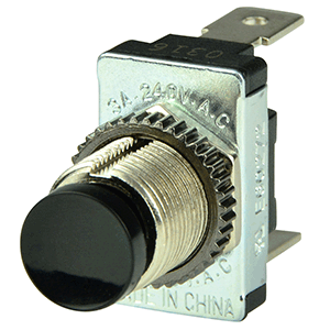 BEP Marine BEP Black SPST Momentary Contact Switch - OFF/(ON) - 1001402