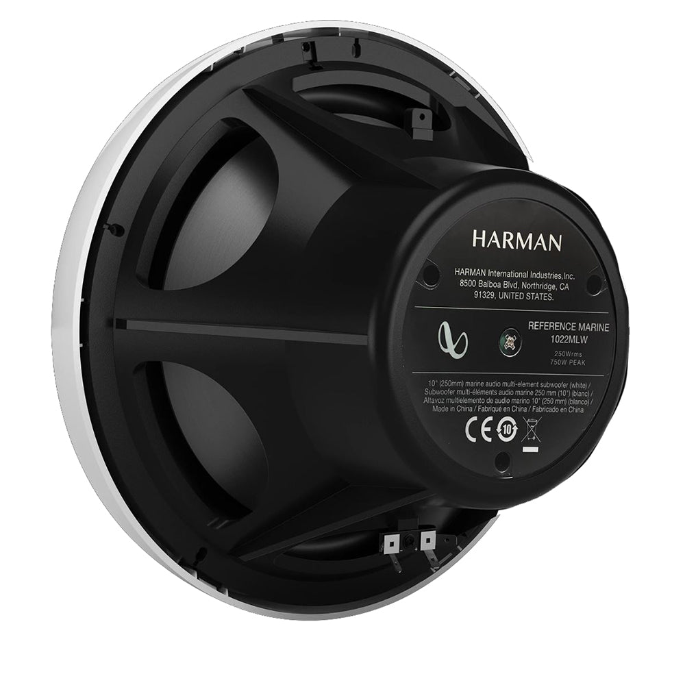 Subwoofer serie de referencia RGB marino Infinity de 10" - Blanco [INF1022MLW]