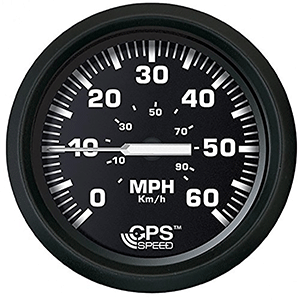 Faria Beede Instruments Faria Euro Black 4" Speedometer 60MPH (GPS) - 32816
