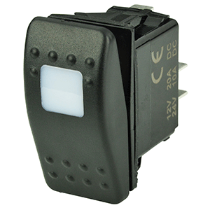 BEP Marine BEP SPST Contura Switch - 1-Amber LED - OFF/ON - 1001801