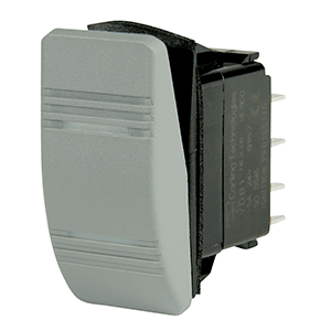 BEP Marine BEP DPDT Contura Switch - 2-Amber LEDs - Gray - ON/ON - 1001812