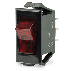 BEP Marine BEP Illuminated SPST Rocker Switch - Red LED - 12V - OFF/ON - 1001705