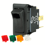 BEP Marine BEP SPST Rocker Switch - 1-LED w/4-Colored Covers - 12V/24V - ON/OFF - 1001716