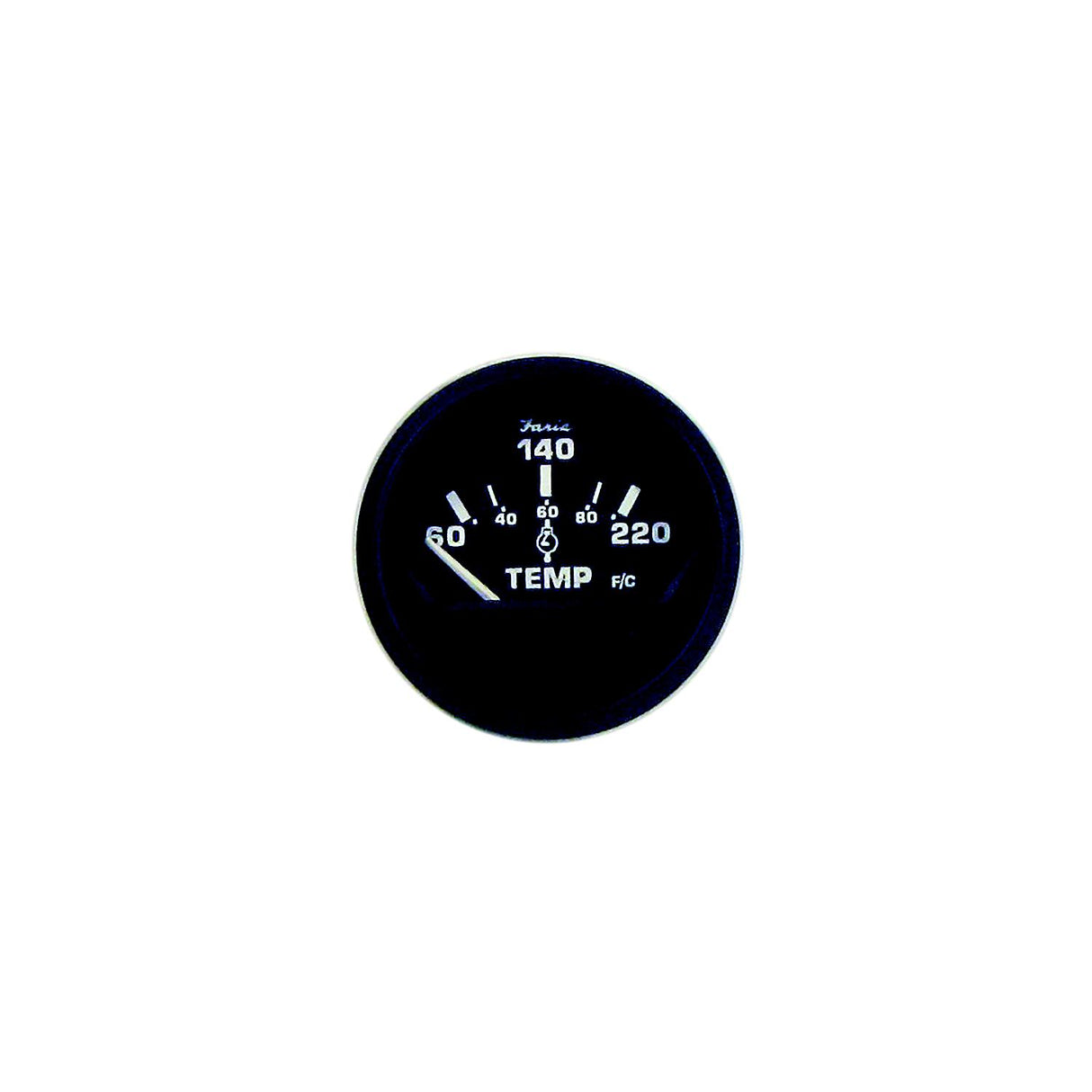 Faria Instruments Faria 12819 Euro Black 2" Cylinder Head Temperature Gauge With Sender (60-220F) - F12819 - official Faria Beede Instruments product image 3