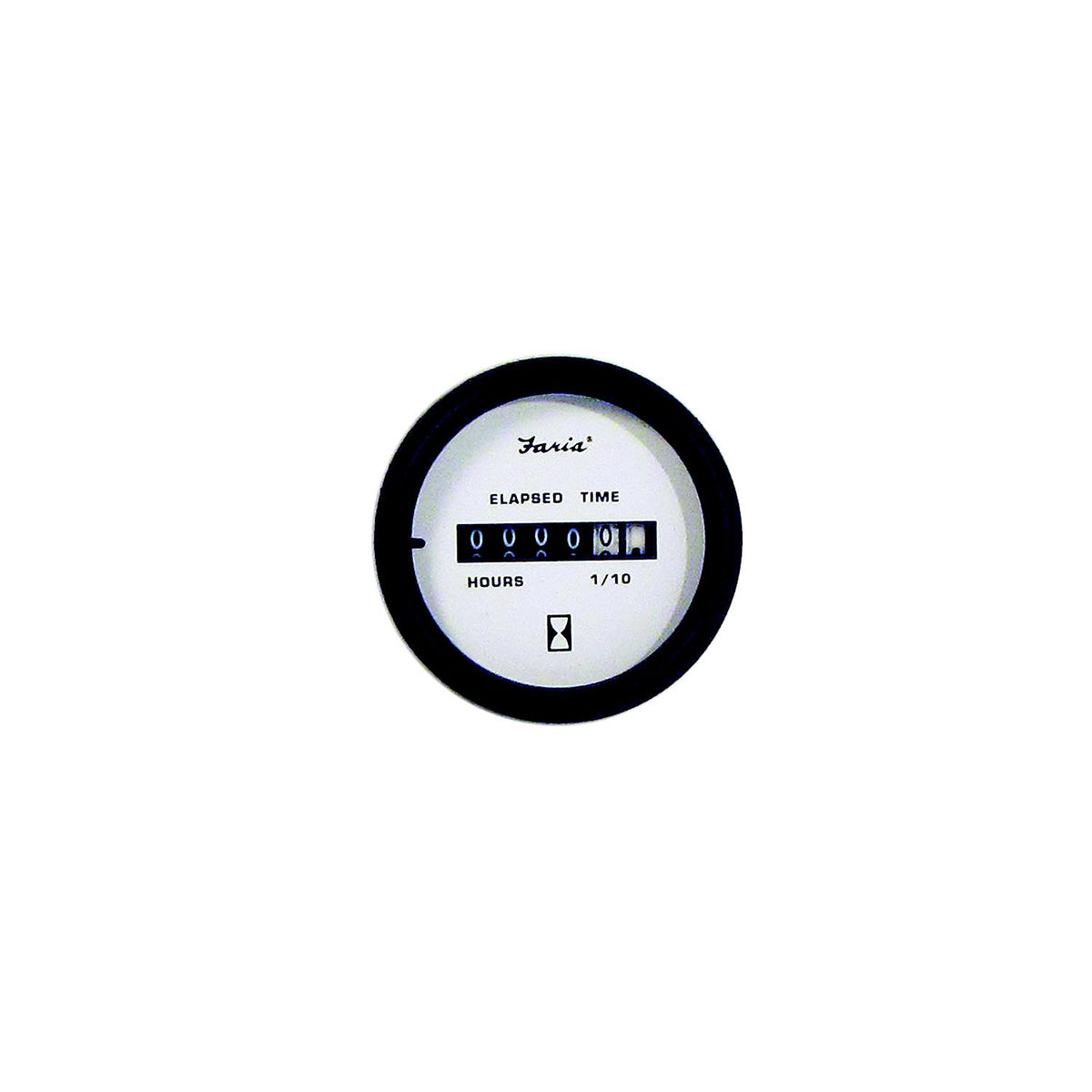 Faria Euro White 2" Hourmeter (Digital) [12913] - official Faria Beede Instruments product image 2