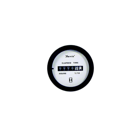 Faria Euro White 2" Hourmeter (Digital) [12913] - official Faria Beede Instruments product image 2