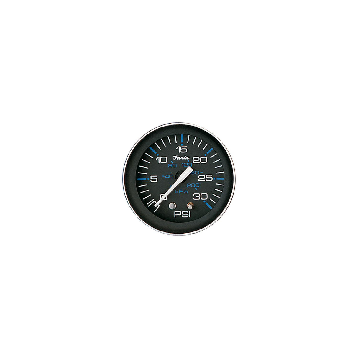 Faria Instruments Faria Coral Black 2" Water Pressure Gauge Kit 30 PSI - F13003 - official Faria Beede Instruments product image 3